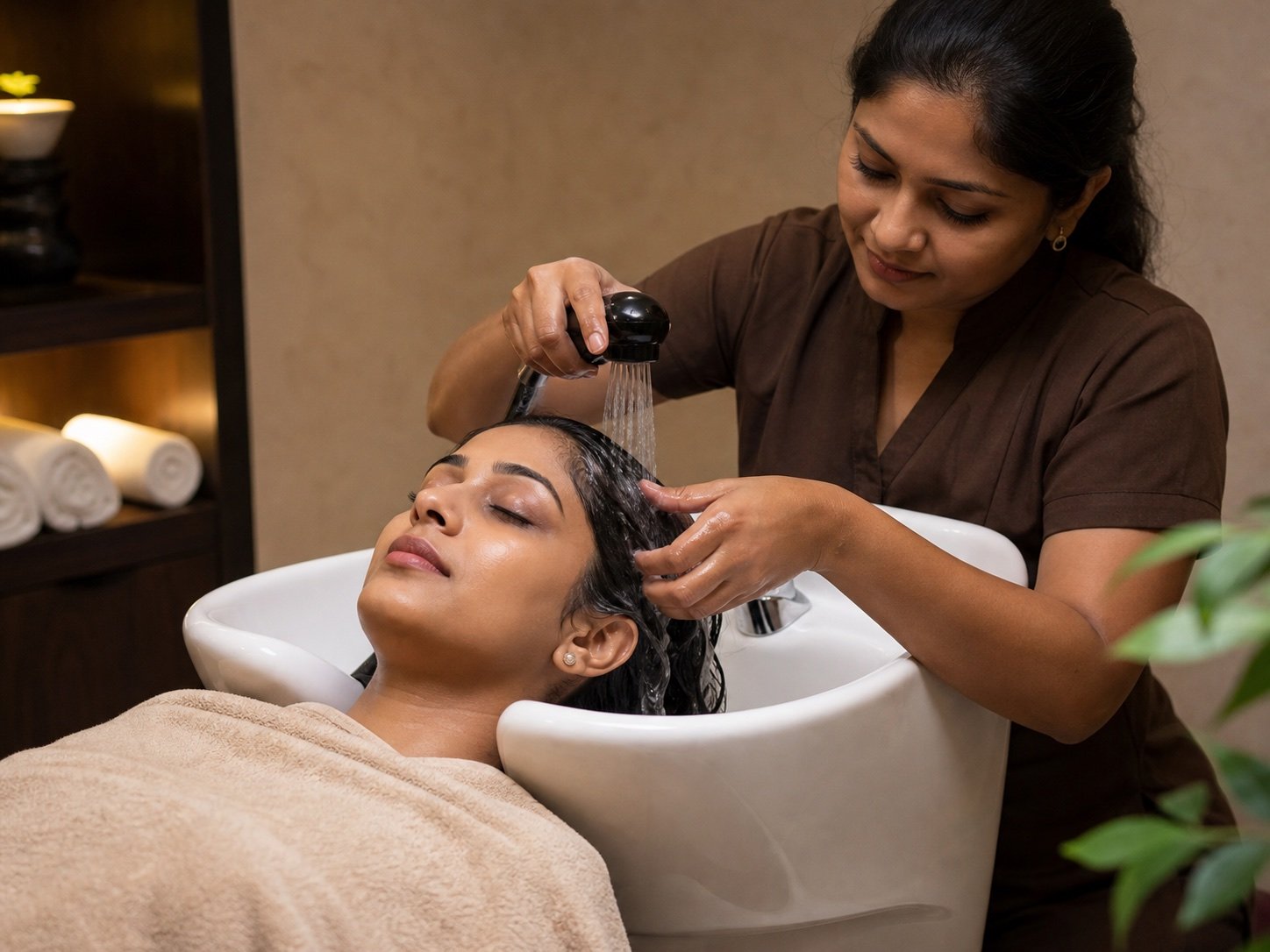 Korean head spa for Indian hair and scalp