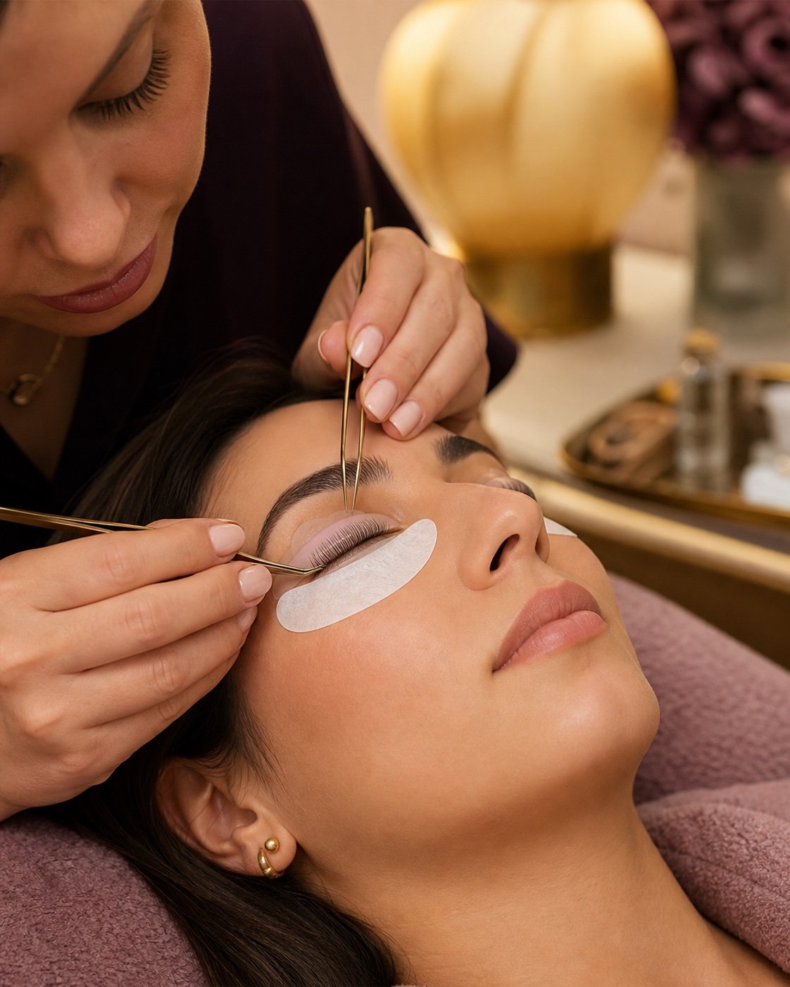 Lash lift precision prep at Plum & Sugar HSR Layout