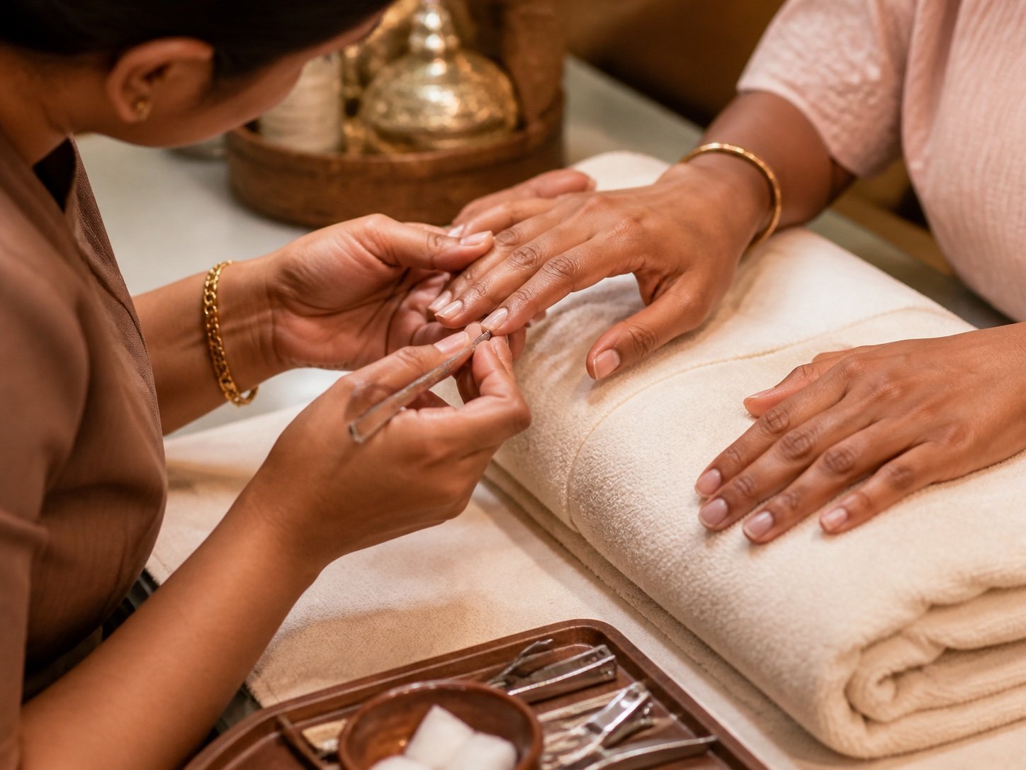Manicure detail at Plum and Sugar