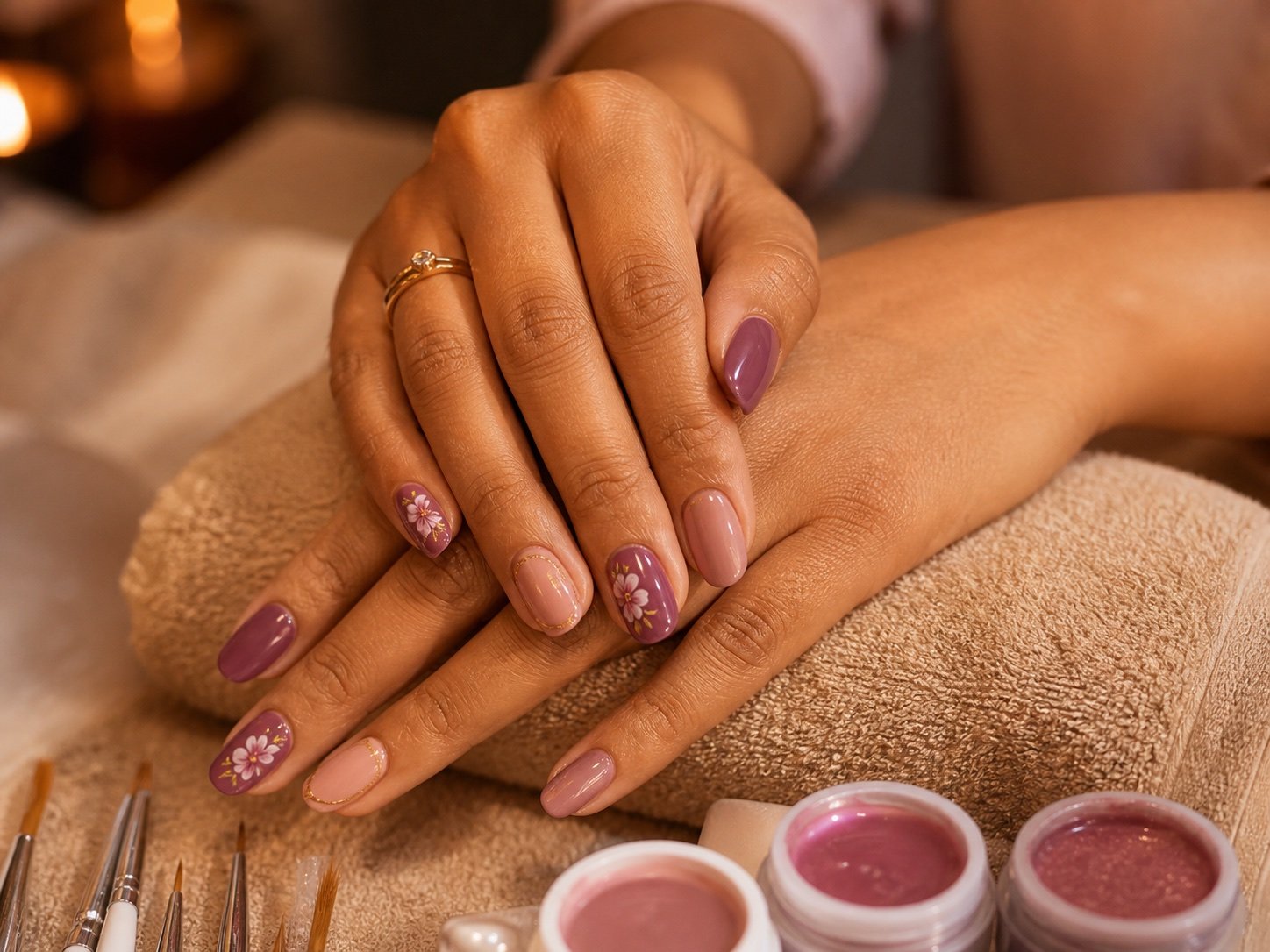 Nail artistry on Indian hands