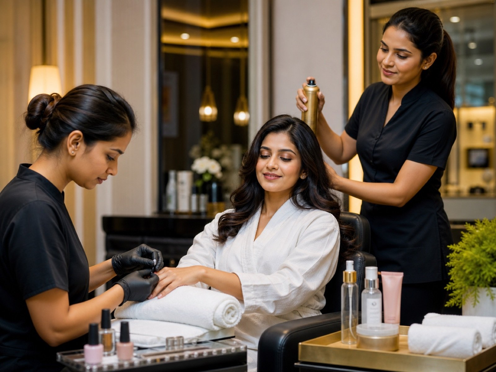 Multi-service salon package for Indian client